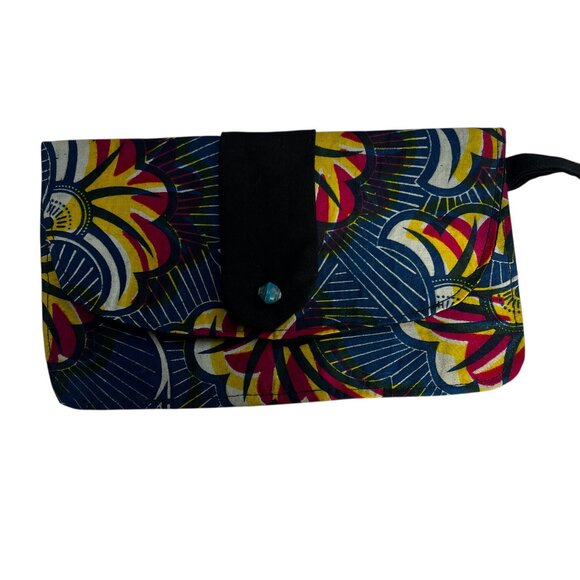 Handbags - Blue BeautyBag/Wristlet that looks Handmade